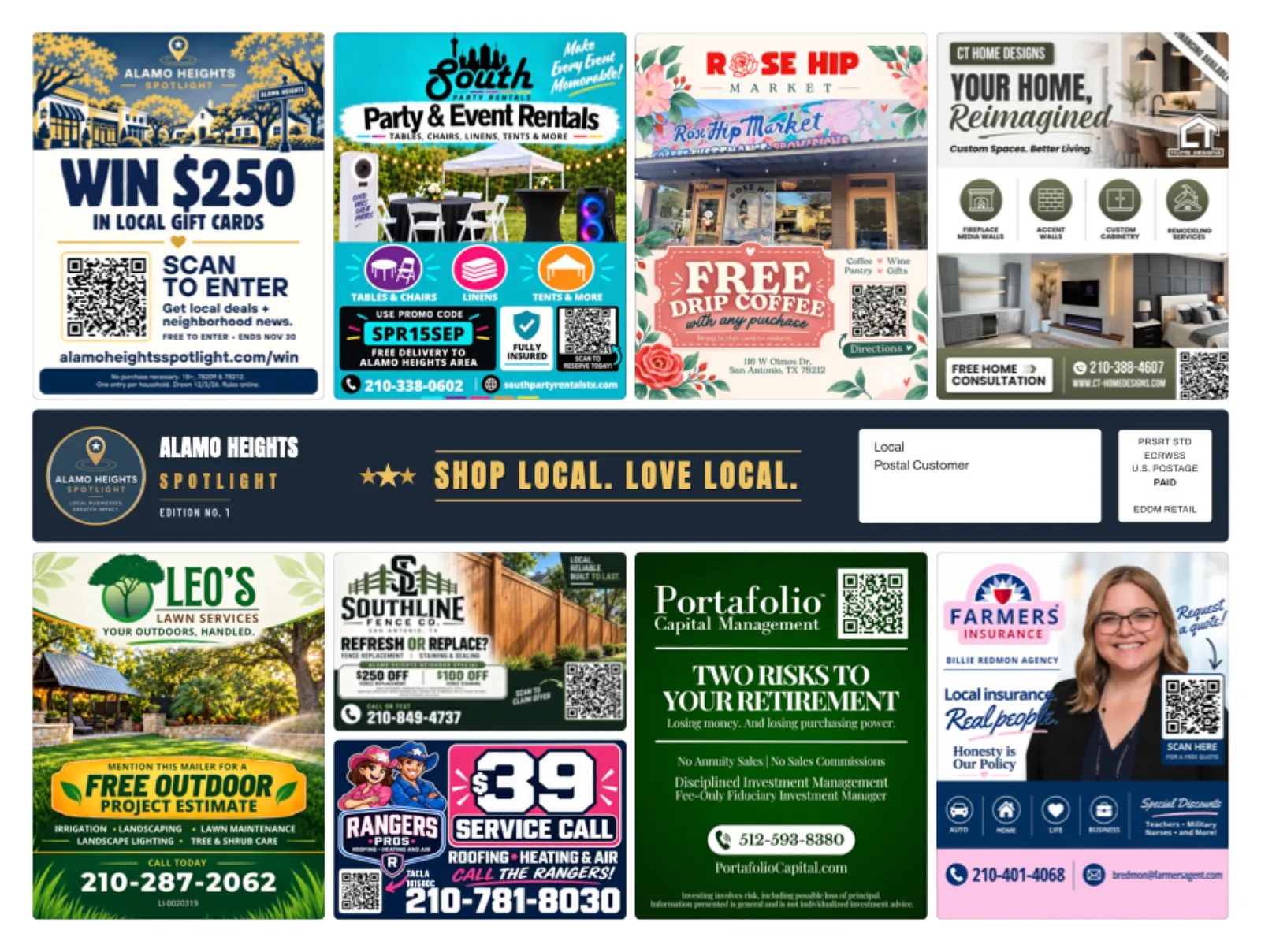 Front of sample Alamo Heights artwork — preview for Park Cities Spotlight